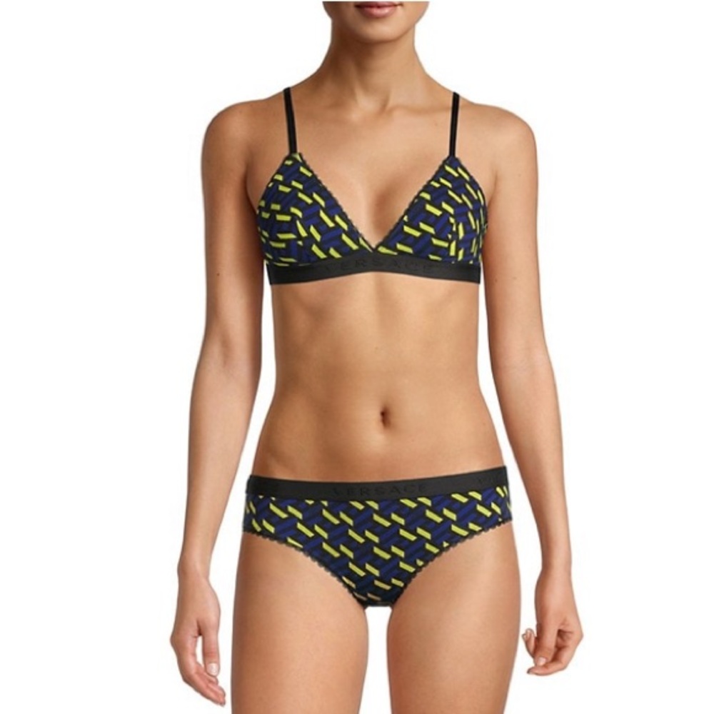 Versace “La Greca” bra and brief set.